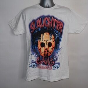 21 Savage Men's It's All A Blur Tour T-Shirt Slaughter Gang Graphic White S